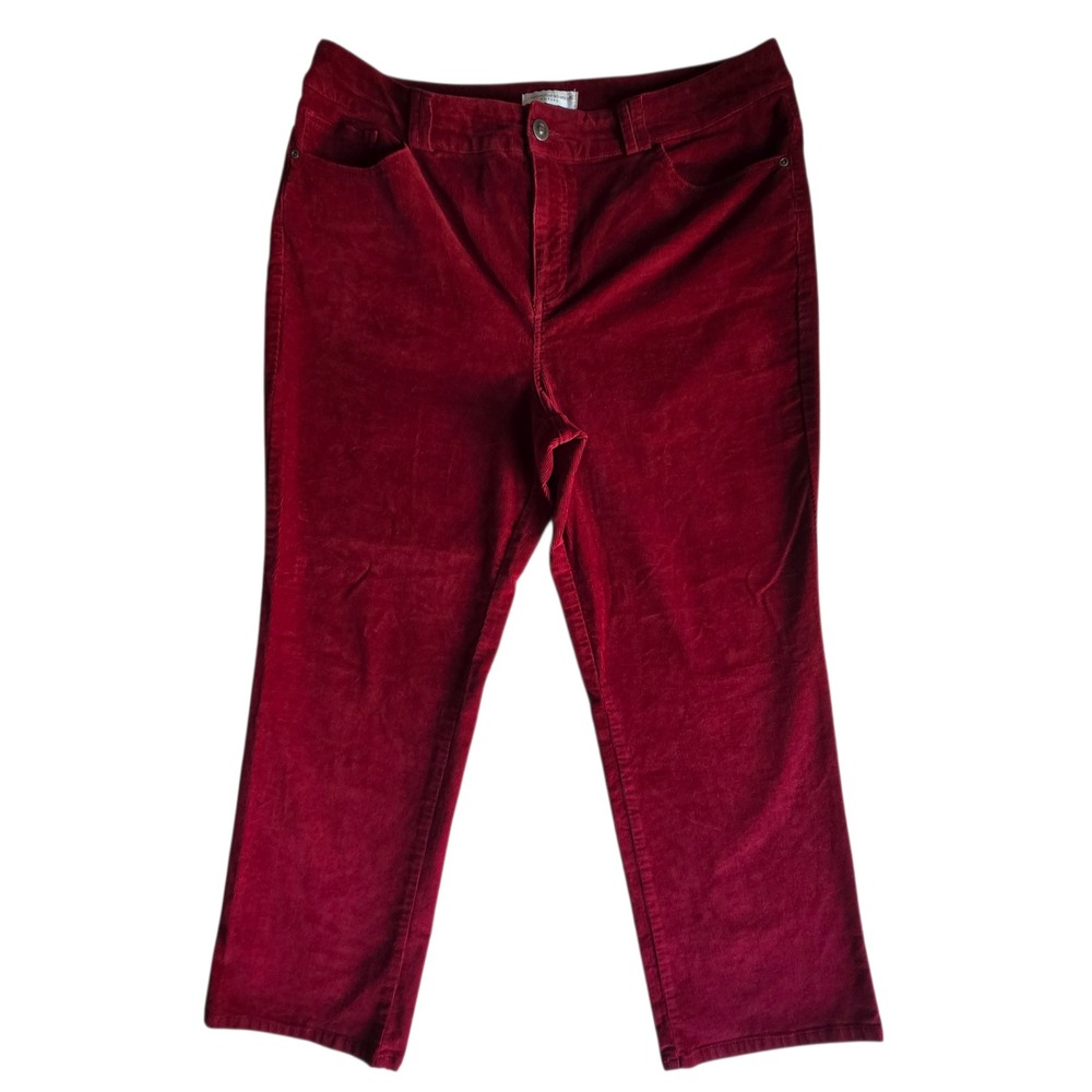 Christopher & Banks Dark Red Corduroy Pants Heritage‎ Classic Womens 16 Petite